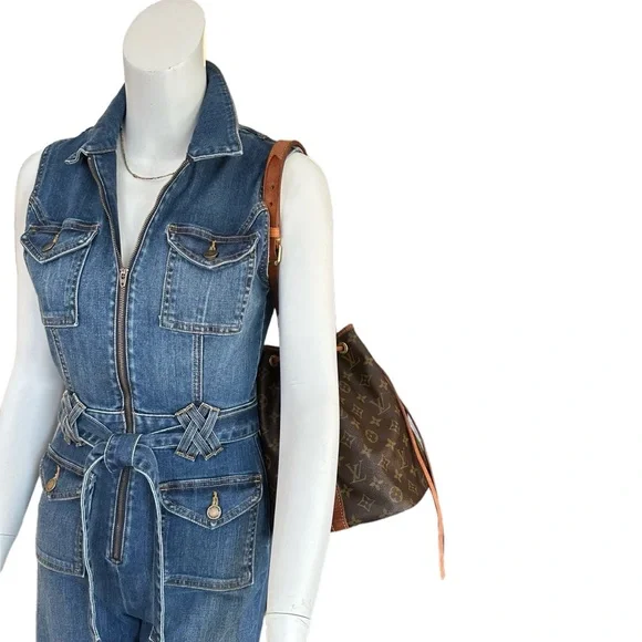 Louis Vuitton Petit Noe Shoulder Bag Monogram Coated Canvas Drawstring Vintage - Picture 6 of 17